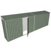 Build-a-Shed 0.8 x 6 x 2m Skillion Shed with Single Hinged Side Door - Green