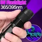 Mini UV Flashlight 395/365nm LED Ultraviolet Torch Flash Super Zoomable Lamp