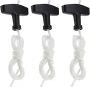 3PCS Recoil Starter Pull Handle Grip & Rope Kit 28461-ZG0-004 Compatible with GX100 GX120 GX160 GX240 GX270 GX390 4-Cycle Small Engine Generator Water Pump 1.2 Meters