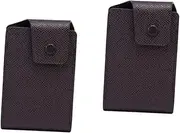 [LIFKOME] 2pcs Fashionable Buckle Storage Bag Certificate Bag for Men Stylish Pu Leather Money Safe for Your Valuables
