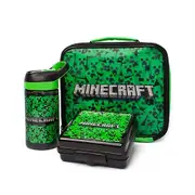 Minecraft Lenticular Creeper Lunch Bag Set Green/Black One Size