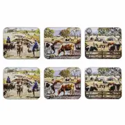 Ashdene Dining Kitchen Grazing Paddocks Cork Back Coasters Set 6