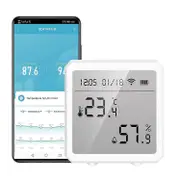 2025 New Smart WiFi temperature and humidity sensor, with LCD display (not including mobile phone)