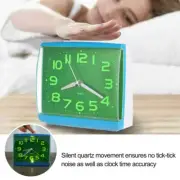No Tick Night Light Home Decor Alarm Clock Number Clock Bedside Clocks