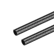 Carbon Fiber Round Tube 8x6x500mm 3K Roll Wrapped Glossy for RC Airplane 2Pcs