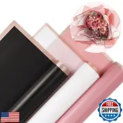 Whaline 30 Sheet Floral Wrapping Paper Folded Flat Pink Black White Waterproo