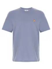 [Maison Kitsune] Maison Kitsune-Chillax Fox T Shirt Celeste-Uomo L Light Blue