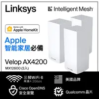 在飛比找PChome24h購物優惠-Linksys Velop 三頻 MX4200 Mesh W