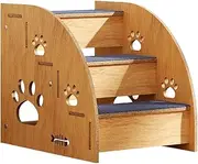 Cats Pet Steps, Indoor Dog Stairs, High Bed Pet Steps, Non Slip Dog Steps, Wooden Pet Stairs, Dogs Pet Stairs, Dog Bed Steps, Dog Climbing Stairs, Cat Climbing Steps For Large Medium Small Dogs