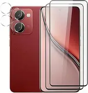 Screen Protector Compatible with Realme P3 Ultra 5G, [2+2 Pack] Screen Protector and HD Camera Lens Protector Tempered Glass, Anti-Scratch, Bubble-Free (Clear)