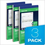 Sales Order Books, 2-Part, Carbonless, White/Canary, 4-3/16" x 7-3/16", Bound