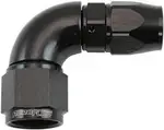 Aeroflow Stepped 90 Degree End -8 Hose to -10An Reducer Hose End Blacteflon - AF573-08-10DBLK