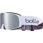 New Bolle NEVADA SMALL Snow Goggles | Race Matte White / Black Chrome Cat 3 Lens
