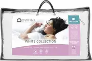 Downia White Collection White Duck Down & Feather Pillow, White, Medium