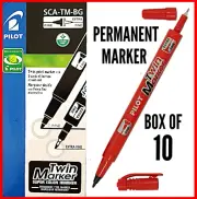 Pilot Marker Double Ended Twin tip Extra Fine and Fine RED permanent ink