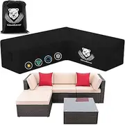 L-Shaped Outdoor Sectional Covers Waterproof,Heavy Duty Windproof UV Resistant,Weatherproof Patio Furniture Covers,Patio Couch Covers for Sectional Sofa, 59" L/85 Lx32 Dx31 H,Left Facing