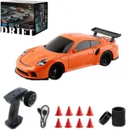 COOWIN Mini RC Drift Car, 1:43 4WD Remote Control Car with Gyro and Lights