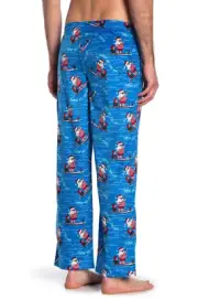 Hawke & Co Men's Holiday Print Micro Fleece Pajama Bottoms,Santa Clause, M