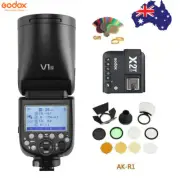 Godox V1S Camera Flash Speedlite + X2T-S Trigger for Sony + AK-R1 Accessory Kit