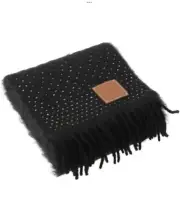 Brand New Loewe Sequin Embellished Mohair Blend Fringe Scarf