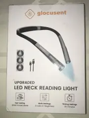 Glocusent Upgrade LED/Amber Neck Reading Book light USB Rechargeable GLCSNTBL007