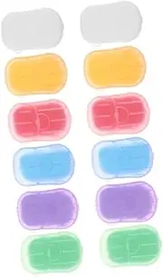 Abaodam Travel Soap Sheets with Case Portable Hand Wash Soap Slices for Outdoor Activities Camping and Hiking Includes Milk