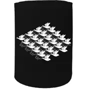 Alcohol Stubby Holder - Fish Swan Lake Illusion - Funny Novelty Birthday Gift Joke Beer Can Bottle