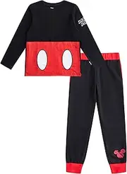 Disney Mickey Mouse, Donald Duck and Goofy Long Sleeve T-Shirt and Jogger Pants Set for Toddler and Little Kids