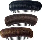 HEATSHAKING 3Pcs Hair Base Clips for Women Reusable Hair Styling Tools for Volume and Bump Invisible Padding Clips for Chic Hairstyles Random Style