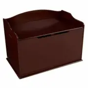 Kids Cherry Finish Wooden Toy Box Chest Storage Bench Trunk Play Room Organizer