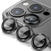 iPhone 15 Pro Max Rear Camera Lens Protector - Anti-Fingerprint Coating, Best Quality, Compatible with Wide Camera Cutout Cases - Graphite