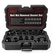 Bolt Extractor Set, Stripped Nut Remover Twist Sockets, Fit 3/8" Square Drive...