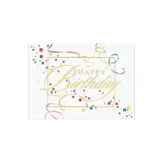 JAM Paper Blank Birthday Cards Set Happy Birthday Colorful Squares Theme 25/Pack