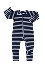 [Bonds] Bonds Newbies Zip Cotton Wondersuit in Black Sea/White Size: Newborn Newborn Black Sea/White