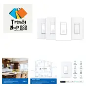 Matter Smart Dimmer Switch, Single Pole, Neutral Wiring & 2.4 GHz WiFi Requir...