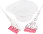 LOORGVEL 1set Hair Coloring Kit Mixing Bowl Flexible Brush for Easy Application for Salon Home Use Thickened Design Scale for Precise Mixing