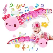 Baby Sensory Plush Axolotl Toy | Crinkle & Rattle Sounds | 0-12 Months Gift