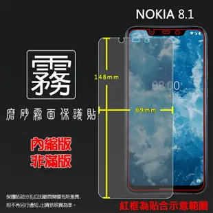 霧面螢幕保護貼 NOKIA 8.1 TA-1119 保護貼 軟性 霧貼 霧面貼 磨砂 防指紋 保護膜 手機膜