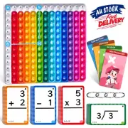 Multiplication Flash Cards + Pop Fidget Chart- 156 Hole Punched Math Game Flashs