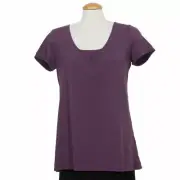 EILEEN FISHER Plum Purple Rayon Stretch Long Top S