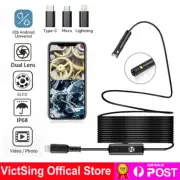 1920P Dual Lens Snake Inspection Borescope Type C iPhone Endoscope Scope Camera