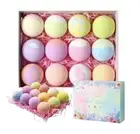 Bath Bomb Gift Set of 12,Ladies Bath Bomb Natural Essential Oil Spa Bubble Cake