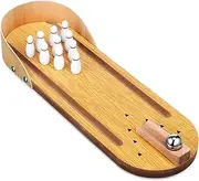LOORGVEL 1Set Tabletop Bowling Game Set Mini Bowling Board Game for Adults Compact Indoor Fun for Family Entertainment Hand Eye Coordination Development