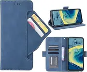 [GoshukunTech] Phone Cover for Nokia XR20 5G,for Nokia XR20 5G Wallet Case[ 5 Card Slots Leather Wallet ] Soft TPU Inner Case Flip Cover Stand Feature [6.67 inch]-Navy Blue
