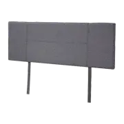 Linen Fabric Double Bed Headboard Bedhead - Grey