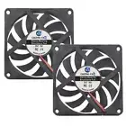 2 pin 24v 80x80x10mm fan cooler radiator fan computer PC DC 3d printer