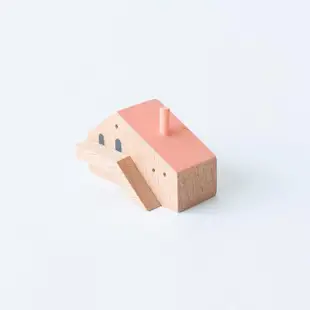 【eguchitoys】故事積木〈粉紅房子〉(木頭/原木積木 兒童玩具 辦公室療癒小物 房間佈置裝飾 拍照道具)