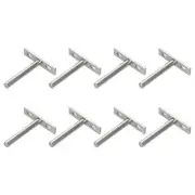 8 Pack 3 Inch Solid Steel Hidden Wall Mounted Shelf Supports (White)