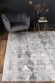 Isaiah Grey Multi Diamond Transitional Rug