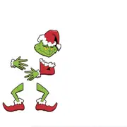 Christmas Grinch Tree Topper Decoration Large Size Cardboard Head Arms Legs Grinch Plugin For Christmas Party Home Decor